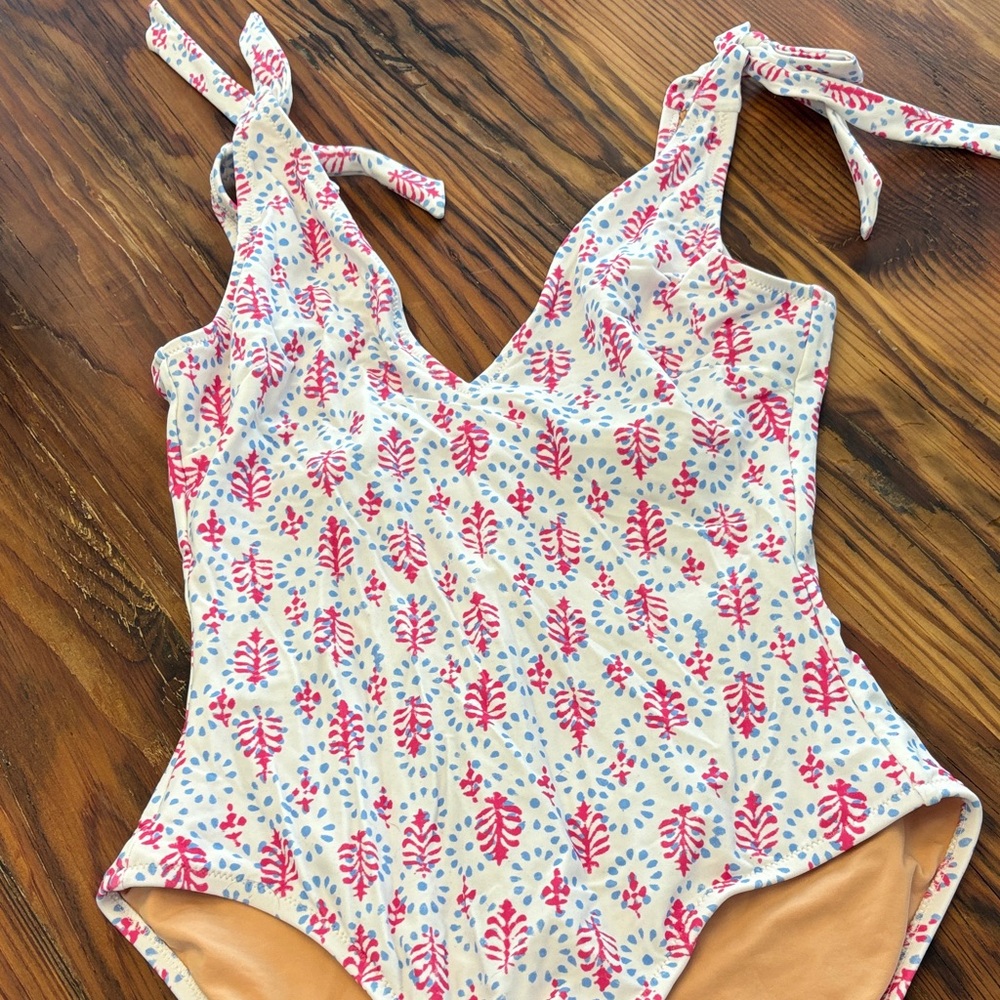 J. Crew Women's One Piece in Pink and Blue Floral-BRAND NEW WITH TAGS